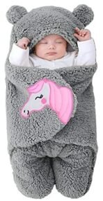 First Kick Baby Blankets New Born Pack of Wearable Hooded Swaddle Wrapper Sleeping Bag for Baby Boys and Baby Girls Pack of 1 (0-6 Months, Grey) - Fast Shipping to USA & Canada - Image 2