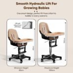 StarAndDaisy Little Nest Baby High Chair/Study Chair/Multifunctions Baby Chair for 6 Months to 6 Years Girls & Boys, Height Adjustable, Detachable Tray & One-Hand Adjustable - Peach - Fast Shipping to USA & Canada - Image 4