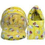 Infantbond Born Baby Bed with Net & Carry Bag (Yellow Teddy) ? Fast Shipping to USA & Canada - Image 2