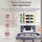 StarAndDaisy Walker for Kids 6 to 24 Months/Baby Walker Boy & Girl with 360? Rotational Wheels, Toy Tray & Padded Seat/Foldable Walker for Kids for 1 Year with Adjustable Height -Blue - Fast Shipping to USA & Canada - Image 4