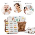 MOM CARE Muslin Cotton Burping Towels for Newborn Baby Extra Soft Large Hankies,washcloth, Reusable Napkins for Babies Infants Toddlers (Pack of 5) White - Fast Shipping to USA & Canada - Image 6