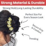 TEMPERIA (12 pcs) Hair Accessories For Women & Girls - Artificial Flowers Bun Juda Bridal Pins for Hairstyle & Decoration - Pins & Clips for Style of Bride (MN01) - Fast Shipping to USA & Canada - Image 4