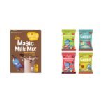SLURRP FARM High Protein Chocolate Swirl Milk Mix 250g & No Sugar No Salt First Foods Trial Pack Combo 4x50g - Fast Shipping to USA & Canada