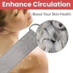 TEMPERIA (1 Pcs) Back Scrubber for Bathing - Dry Brush for Body Cleaning, Bathing & Shower for Women & Men - Long Loofah - Lengthy, Premium and Ergonomic Design (Random Colors) (MN02) - Fast Shipping to USA & Canada - Image 6