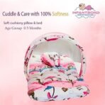 Infantbond Foldable Baby Mattress with Mosquito Net (Pink) ? Fast Shipping to USA & Canada - Image 4