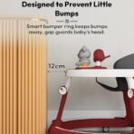 StarAndDaisy 360 Baby Walker 6-24 Months / 7 Level Height Adjustment Walker for Kids Boy and Girl with Switchable Food & Musical Toy Tray/Premium Baby Activity Walker - (Red) - Fast Shipping to USA & Canada - Image 5