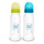 Mee Mee Eazy Flo Premium Baby Feeding Bottle (250 ml, Blue/Green) - Fast Shipping to USA & Canada