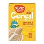 Slurrp Farm Cereal Ragi Rice and Mango with Milk & Slurrp Farm Fruit and Vegetable Teething Puffs Pack of 9 - Fast Shipping to USA & Canada - Image 3