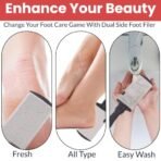 TEMPERIA (1pc) Foot Scrubber for Dead Skin - Double Sided Pedicure Kit for Women - Feet File Scrub Tools, Heel Scraper Filer & Leg Cleaner Brush - Easy to Use (Multicolour) (HF771) - Fast Shipping to USA & Canada - Image 7