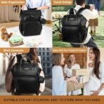 StarAndDaisy Diaper Bag for Mothers for Travel/Diaper Bag/Maternity Bags for Mothers/Mom with Multi Compartments, Insulated Bottle Pockets, Waterproof, Ultra Vegan Leather, 30L capacity-Black Grey - Fast Shipping to USA & Canada - Image 7