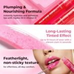 Lamel All In One Lip Tinted Plumping Oil- Peachy, Lip Oil Tint for Pigmented Lips | Hydrating, Plumping & Glossy Lip Tint | Non-Sticky Lip Oil with Long-Lasting Tint | 3ml - Fast Shipping to USA & Canada - Image 3