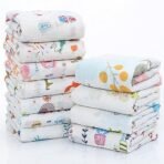 MOM CARE Muslin Bath Towel for Babies Cotton Super Soft Towels for Newborn Baby Highly Absorbent Bathing Towel,Kids Boys and Girls (Pack of 1) White Size 60 x 120 cm - Fast Shipping to USA & Canada - Image 3