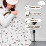 MOM'S HOME Organic Cotton Muslin Nursing Cover For Breastfeeding Apron | Flamingo, Multicolor, Count 1 - Fast Shipping to USA & Canada - Image 6