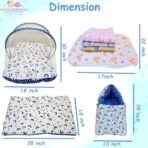 Infantbond Combo Baby Bed with Net & 4 Waterproof Sheets (Moon Blue) ? Fast Shipping to USA & Canada - Image 4