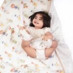 haus & kinder 100% Cotton Reversible Muslin Blanket For Newborn Baby Boy And Girl, Triple Layer Blanket 0-2 Years, Size- 120 Cm X 120 Cm (Jungle Party), Beige, 200 TC - Fast Shipping to USA & Canada - Image 3