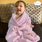 MOM'S HOME Cotton Baby Super Soft Absorbent Muslin 6 Layer Wash Towel- 100X100 CM - (0-3 Years)- Pink - Fast Shipping to USA & Canada - Image 6