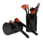 Focallure Makeup Brush Set Professional and Personal Use - 12Pcs Platic Handle Brushes with Holder (Black) - Fast Shipping to USA & Canada