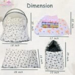 Infantbond Baby Bed Combo with Net & 4 Waterproof Sheets (Moon Grey) ? Fast Shipping to USA & Canada - Image 3