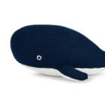 haus & kinder Knitted Fish Toy ? Soft Toy Gift for Boys & Girls, Toddler & Newborn, Navy-Natural, 10x25 CM,1Pc - Fast Shipping to USA & Canada