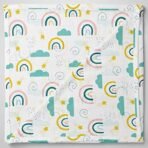 1ST STEP Muslin Swaddle 60cm*75cm (Pack of 2) Rainbow, Hearts - Fast Shipping to USA & Canada - Image 6
