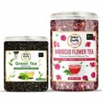 Online Quality Store Green Tea + Hibiscus Flower Tea Combo (2 x 100g) - Fast Shipping to USA & Canada - Image 2
