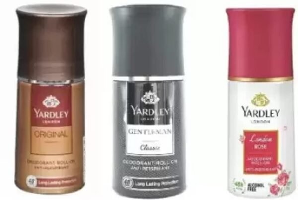 Yardley London Orignal,Gentleman Classic,London Rose Deodorant Roll-on Deodorant Roll-on - For Men & Women (150 ml, Pack of 3) - Fast Shipping to USA & Canada