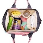 MOM CARE Waterproof Mother Bag for Babies, Diaper Bag for Baby, Maternity Travel Backpack Spacious Cushioned Shoulder Strap Many Compartment Multi Utility Large.(Pink) - Fast Shipping to USA & Canada - Image 4