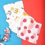 MOM'S HOME Baby Super Soft Absorbent Muslin 6 Layer wash Towel- 100X100 CM - (0-3 Years)- Designer Printed - Any Design - Fast Shipping to USA & Canada - Image 5