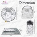 Infantbond Bed Combo with Net & Nest Bed (Gray Moon) ? Fast Shipping to USA & Canada - Image 4