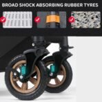 StarAndDaisy Baby Strollers/Pram for 0-3 Y Girl & Boy with Foldable Design, Food Tray, 4 Wheel Suspension, Convertible& Adjustable Seat, 5 Point Safety Belt, Light Weight & Convenient. - Fast Shipping to USA & Canada - Image 5