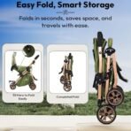 StarAndDaisy Foldable Baby Stroller for 0-3 years Infant & Toddler / Travel Pram for Baby with 360? Swivel Lockable Front Wheels , Multi-Level Recline & Adjustable Footrest, Removable Tray , Safety Harness Belt -Grey - Fast Shipping to USA & Canada - Image 4