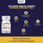 INLIFE Vitamin D3 5000 IU with Coconut Oil - 60 Softgels - Fast Shipping to USA & Canada - Image 6