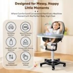 StarAndDaisy Little Nest Baby High Chair/Study Chair/Multifunctions Baby Chair for 6 Months to 6 Years Girls & Boys, Height Adjustable, Detachable Tray & One-Hand Adjustable - Grey - Fast Shipping to USA & Canada - Image 3