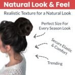 TEMPERIA Hair Buns for Women - Juda Accessories For Women - Hair Buns Clip - Artificial False Fake Hair Donuts Bun Maker Extension - Brown - Pack of 1 - Fast Shipping to USA & Canada - Image 4