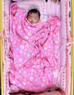 MOM CARE Cotton Baby Blanket for Summer New Born Baby Dohar Super Soft Double Layer Infants Toddlers revesible for 0-4 yrs Pink and Green 150cm X 100cm - Fast Shipping to USA & Canada - Image 2