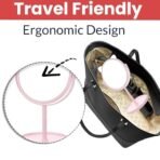 Temperia Table Makeup Mirror with Stand - Small Vanity Portable Foldable Travel Mirror for Face, Make Up, Desk, Shaving, Hostel, Ergonomic Design (Random Colors) (MN03) - Fast Shipping to USA & Canada - Image 5