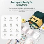 StarAndDaisy Baby Diaper Bag for Mother Travel/Maternity Bag with Multi-Compartments, Insulated Bottle Pockets, Waterproof (Dark Green Yellow) - Fast Shipping to USA & Canada - Image 4