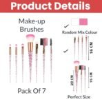 TEMPERIA (Pack of 7) Makeup Brush Set - Soft Bristles Make Up Brushes Sets Kit for Foundation, Concealers, Eyeshadow, Blush, Compact Face Powder, Highlighter, Contour, Blending Eye Liner (Random Colors) - Fast Shipping to USA & Canada - Image 3