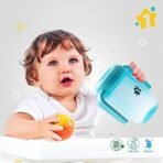 1ST STEP Matte Collection BPA Free Polypropylene Soft Spout Sipper with Twin Handles for Easy Grip - Blue - Fast Shipping to USA & Canada - Image 3