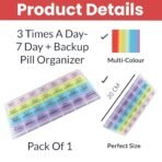 TEMPERIA Medicine Organizer Box for 4 Weeks & 4 Times a Day - Pill & Tablet Storage Box for Home - Travel-Friendly Small Container - Moisture Proof Pillbox for Daily & Weekly Use (MN01) - Fast Shipping to USA & Canada - Image 3