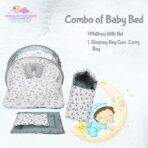 Infantbond Born Baby Bed with Net & Carry Bag (Star & Moon Grey) ? Fast Shipping to USA & Canada - Image 3