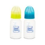 Mee Mee Premium Baby Feeding Bottle (125 ml, Blue & Green) - Fast Shipping to USA & Canada