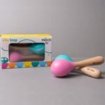 1st Step Wooden Maracus Toys (Pink & Mint Green) - Fast Shipping to USA & Canada