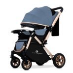 StarAndDaisy Baby Strollers / Pram For 0-3 Years Girl & Boy With Foldable Design, Food Tray, 4 Wheel Suspension, Adjustable Seat, 5 Point Safety Belt, Light Weight & Convenient (Blue) - Fast Shipping to USA & Canada