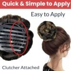 TEMPERIA Hair Buns for Women - Artificial False Fake Hair Donuts Bun Maker Extension - Juda Accessories For Wedding - Hair Buns Clip - 1 Pc - (Golden Highlight) - Fast Shipping to USA & Canada - Image 5