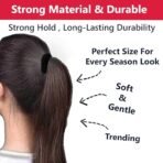 TEMPERIA (50 Pcs) Hair Band for Women & Girls - Premium Rubber Band - Elastic Ponytail Hairband Ties Accessories - Black (DN01) - Fast Shipping to USA & Canada - Image 4