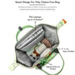 StarAndDaisy Baby Diaper Bag for Mother Travel/Diaper Bags for Mother for Travel with Laptop Pocket, Multi Compartments, Insulated Bottle Pockets, Waterproof, Ultra soft fabric - Green - Fast Shipping to USA & Canada - Image 5