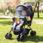 StarAndDaisy Stroller for Baby Boy & Girl 0 to 3 Years / Baby Stroller with Lightweight / Foldable Pram for Kids with 5-Point Safety Harness, Adjustable Backrest, 360? Swivel Wheel, Large Storage, Reversible Handlebar, Extended Mosquito Net -Rainbow - Fast Shipping to USA & Canada - Image 2