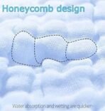 MOM'S HOME Baby Super Soft Absorbent Muslin 6 Layer wash Towel- 100X100 CM - (0-3 Years)- Blue and 5 Muslin naplin Wipes - Fast Shipping to USA & Canada - Image 4