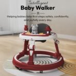 StarAndDaisy 360 Baby Walker 6-24 Months / 7 Level Height Adjustment Walker for Kids Boy and Girl with Switchable Food & Musical Toy Tray/Premium Baby Activity Walker - (Red) - Fast Shipping to USA & Canada - Image 3